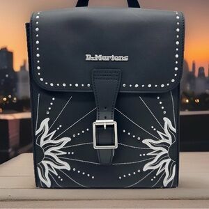 NEW Dr. Martens Solar Flare Mini Backpack Leather Black embroidery Discontinued